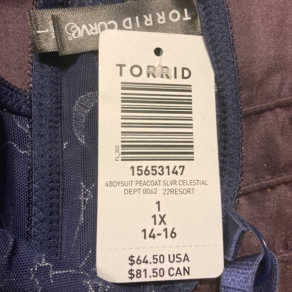 NWT Torrid Size 1 Mesh Bodysuit (14-16) - Picture 4 of 5